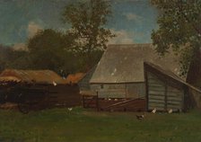 Farmyard with Ducks and Chickens, 1872-73. Creator: Winslow Homer.