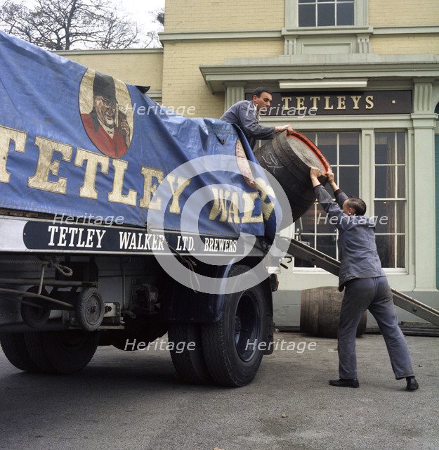 Draymen from Tetley & Walker, Leeds, West Yorkshire, 1969. Artist: Michael Walters