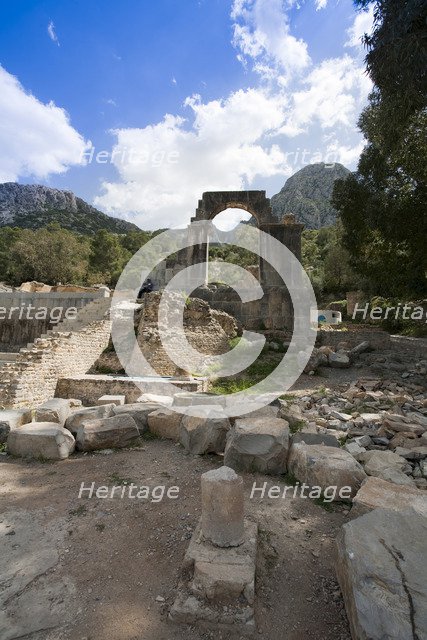 The nymphaeum at Zaghouan, Tunisia. Artist: Samuel Magal
