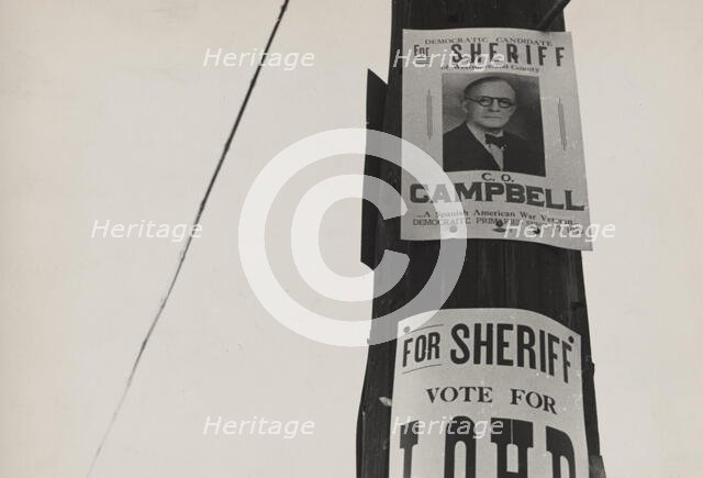 Election posters. Westmoreland, Pennsylvania, 1935. Creator: Ben Shahn.