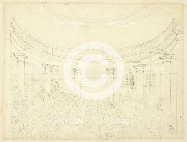 Study for Surrey Institution, from Microcosm of London, c. 1809. Creator: Augustus Charles Pugin.