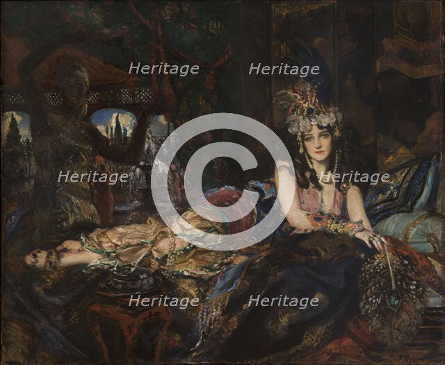 Ida Rubinstein as Zobeide in the ballet Scheharazade by N. Rimsky-Korsakov, 1911. Creator: Blanche, Jacques-Émile (1861-1942).