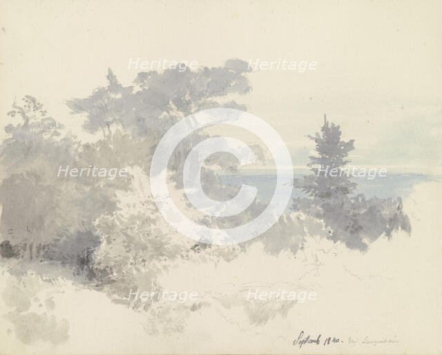 View from Langenhain over the plain, 1840. Creator: Carl Theodor Reiffenstein.