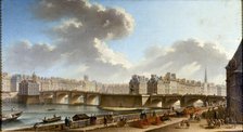 Le Pont-Neuf et la Cité, vus du quai de Conti, 1772. Creator: Raguenet, Nicolas-Jean-Baptiste (1715-1793).