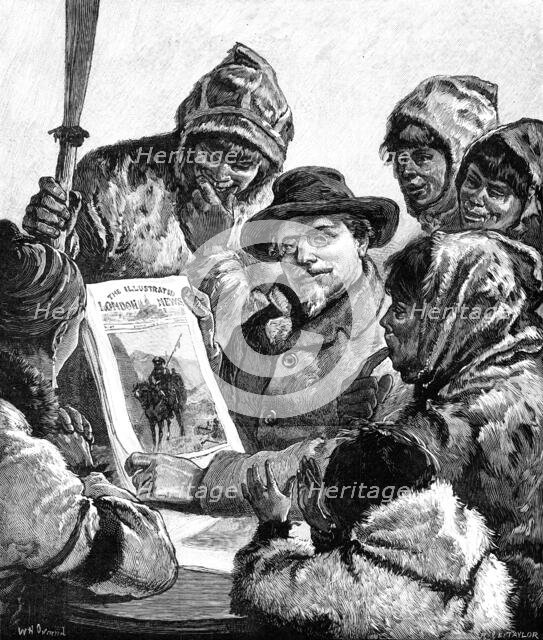 ...Lieutenant Schwatka Showing the esquimaux the "Illustrated London News", 1881. Creator: R&E Taylor.