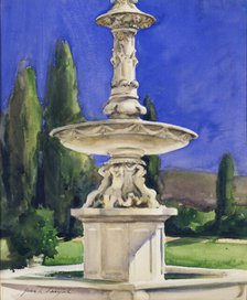 Marble Fountain in Italy, ca. 1907. Creator: John Singer Sargent.