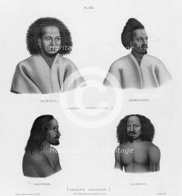 Inhabitants of the lower Caroline Islands, 19th century. Creators: Alexander Postels, Godefroy Engelmann.