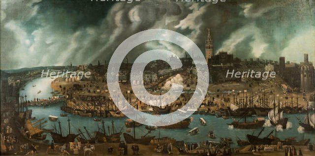 View of the city of Seville, Second half of the16th cen.. Creator: Sánchez Coello, Alonso (1531-1588).