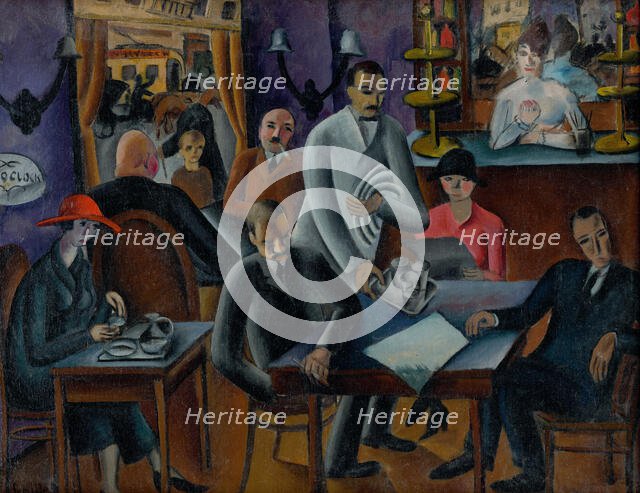 In the Café, 1924. Creator: Gejza Schiller.