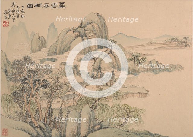 Landscape, dated 1827. Creator: Zhang Xiong.