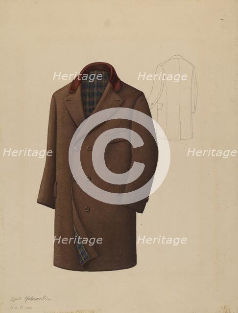 Man's Coat, 1937. Creator: Louis Maldarelli.