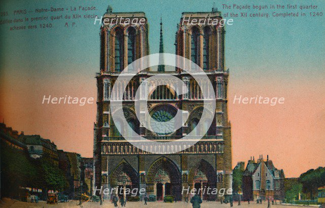 Notre-Dame Cathedral, Paris, c1920. Artist: Unknown.
