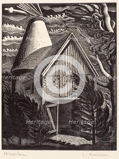 Windstorm, 1926. Creator: Eric Ravilious.