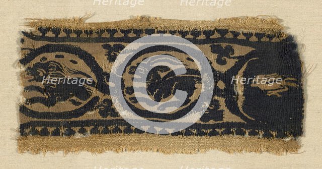 Border, Egypt, Greco-Roman period (30 B.C.- 641 A.D.), 5th century. Creator: Unknown.