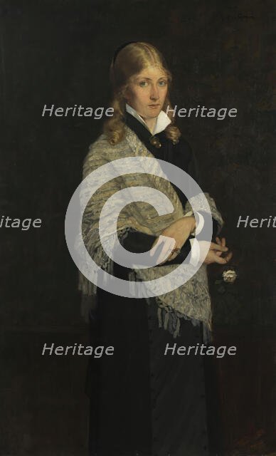 Portrait of the Painter Andrea Gram, 1878. Creator: Eilif Peterssen.