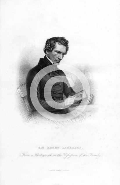 Sir Henry Montgomery Lawrence, (1806-1857), British soldier and statesman in India, 19th century.Artist: WJ Edwards