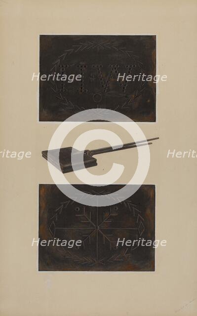 Waffle Iron, c. 1938. Creator: Therkel Anderson.