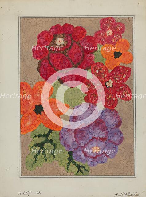 Hooked Rug, c. 1936. Creator: Ruth M. Barnes.