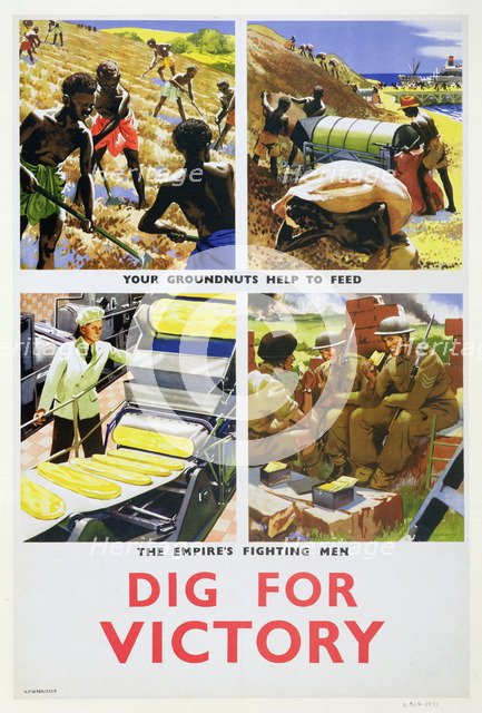 'Dig for Victory', propaganda poster for Britain's African colonies, c1940. Artist: Unknown