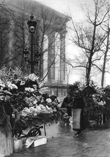 Flower market at the Madeleine, Paris, 1931. Artist: Ernest Flammarion