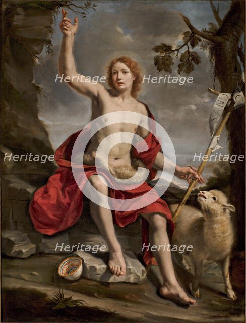 Saint John the Baptist in the Wilderness, c 1670. Creator: Savolini; Cristoforo (1639-1677).