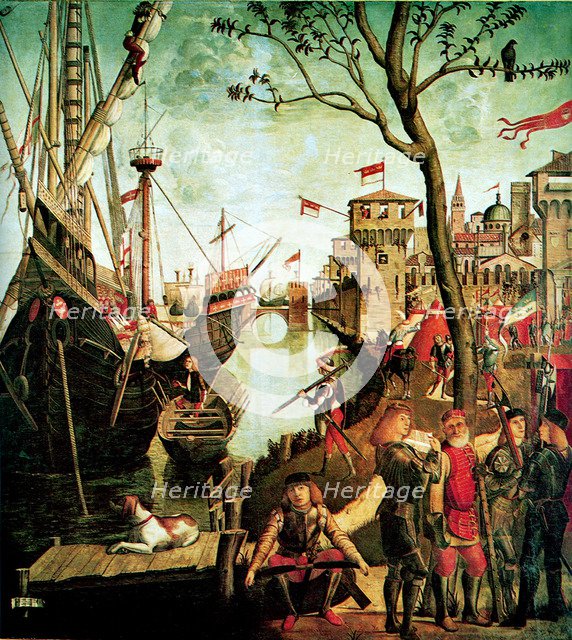 Arrival of Saint Ursula in Cologne During the Siege by the Huns (The Legend of Saint Ursula), 1490. Artist: Carpaccio, Vittore (1460-1526)