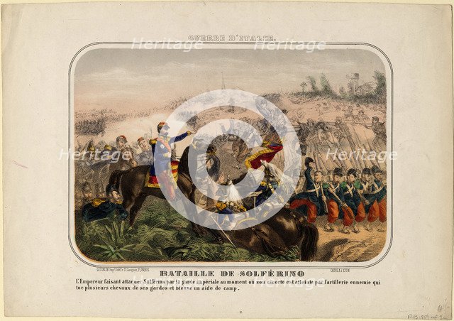 The Battle of Solferino, 1859. Artist: Anonymous  