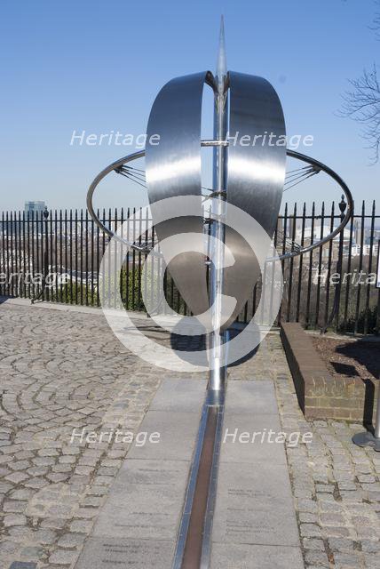 Greenwich Prime Meridian, London, England, UK, 2/3/10.  Creator: Ethel Davies.