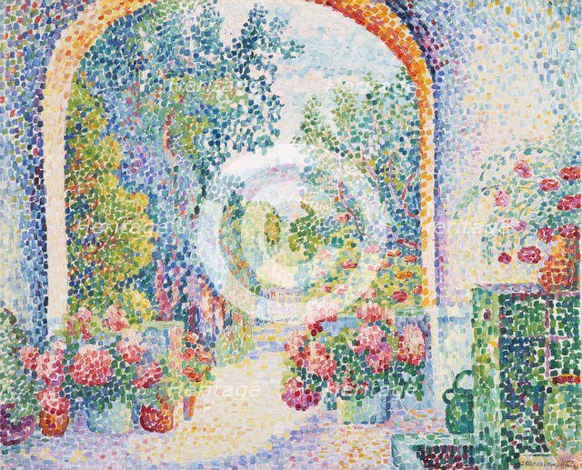 Garden at La Hune, Saint-Tropez, 1909. Creator: Jeanne Desgrange.