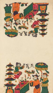 One hundred thirty-five woodblock prints including New Year's pictures (nianh..., 19th-20th century. Creator: Unknown.