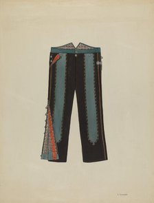 Man's Trousers, c. 1937. Creator: Syrena Swanson.