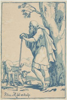 The Old Shepherd, 1722. Creator: Anton Maria Zanetti.