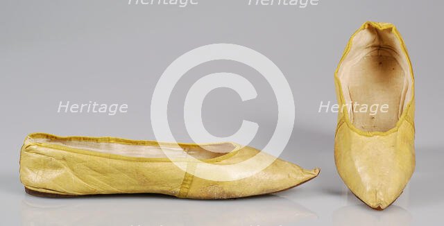 Slippers, possibly British, 1795-1805. Creator: Unknown.