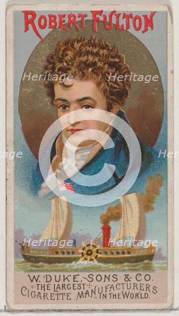 Robert Fulton, from the series Great Americans (N76) for Duke brand cigarettes, 1888., 1888. Creator: Unknown.