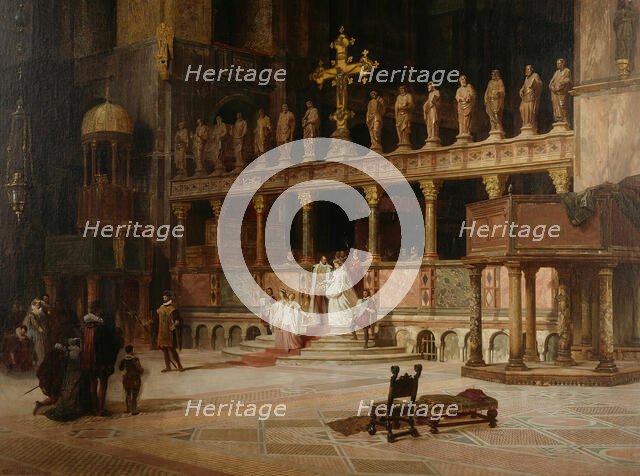 Interior of St. Mark's, Venice, 1869. Creator: David Dalhoff Neal.