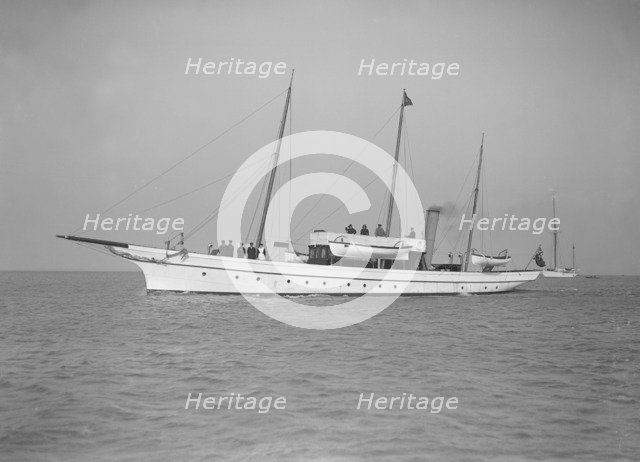 The steam yacht 'Sea Snake' 1911. Creator: Kirk & Sons of Cowes.