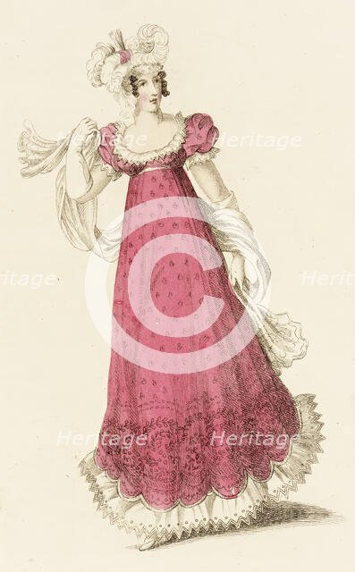 Fashion Plate (Ball Dress), 1819. Creator: John Bell.