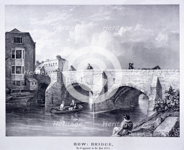 Bow Bridge, Poplar, London, 1834. Artist: Anon