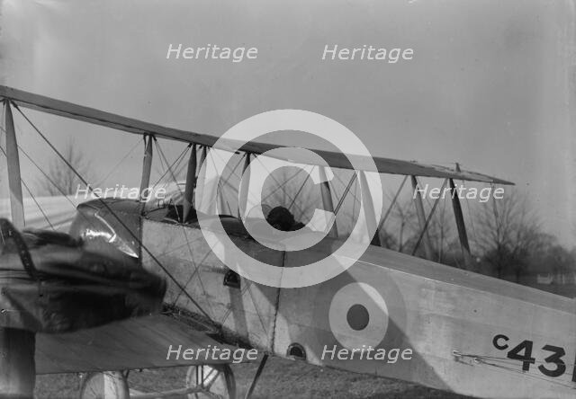 Allied Aircraft - Demonstration At Polo Grounds; Col. Charles E. Lee, British Aviator..., 1917. Creator: Harris & Ewing.
