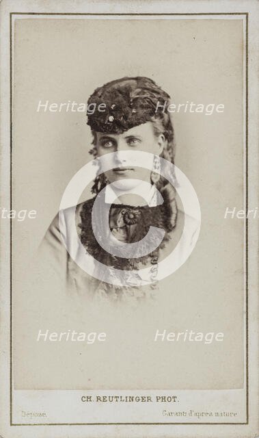 Portrait of Christine Nilsson (1843-1921). Creator: Photo studio Reutlinger, Paris  .