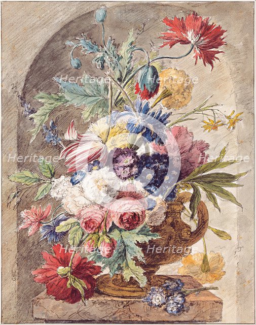 Flower Still Life, ca 1734. Artist: Huysum, Jan, van (1682-1749)