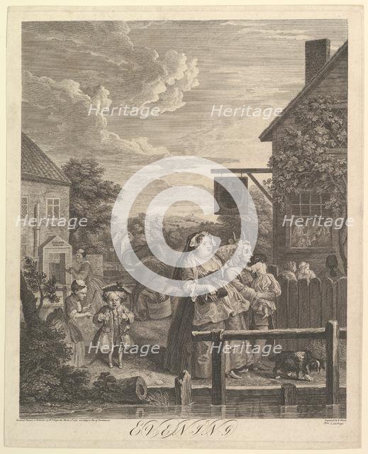 Evening (The Four Times of Day), March 25, 1738. Creator: William Hogarth.
