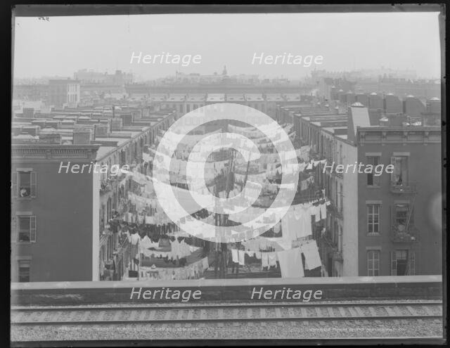 Yard of a tenement at Park Ave. Avenue and 107th St., New York, c1900. Creator: Unknown.