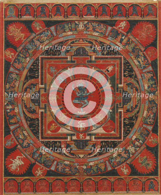 Hevajra Mandala, 15th century. Creator: Unknown.
