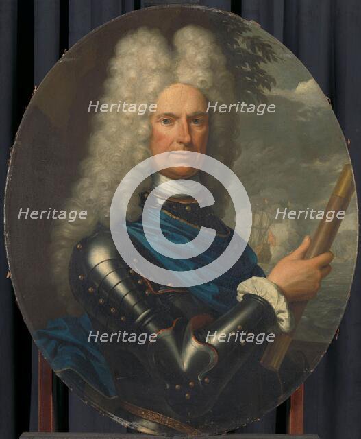 Portrait of Rear-Admiral Arent van Buren, 1721. Creator: Krzysztof Lubieniecki.