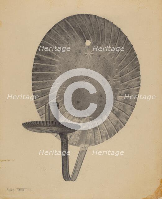 Sconce, 1938. Creator: Amelia Tuccio.