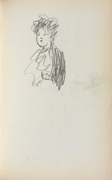 Italian Sketchbook: Woman, bust length (page 127), 1898-1899. Creator: Maurice Prendergast (American, 1858-1924).