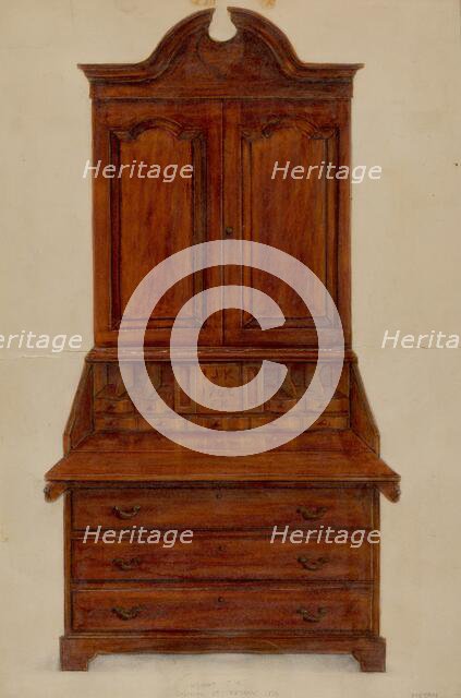 Desk, 1935/1942. Creator: Franklin C. Moyan.