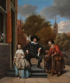 Adolf and Catharina Croeser, Known as ‘The Burgomaster of Delft and his Daughter’, 1655. Creator: Jan Steen.
