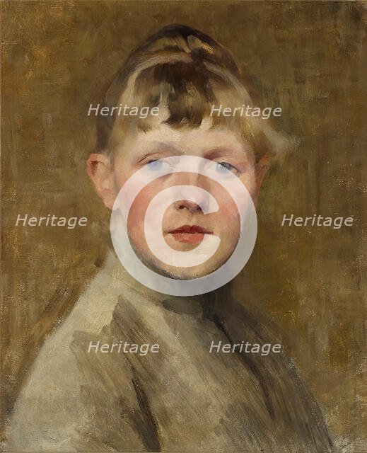 Self-Portrait, 1884-1885. Creator: Schjerfbeck, Helene (1862-1946).